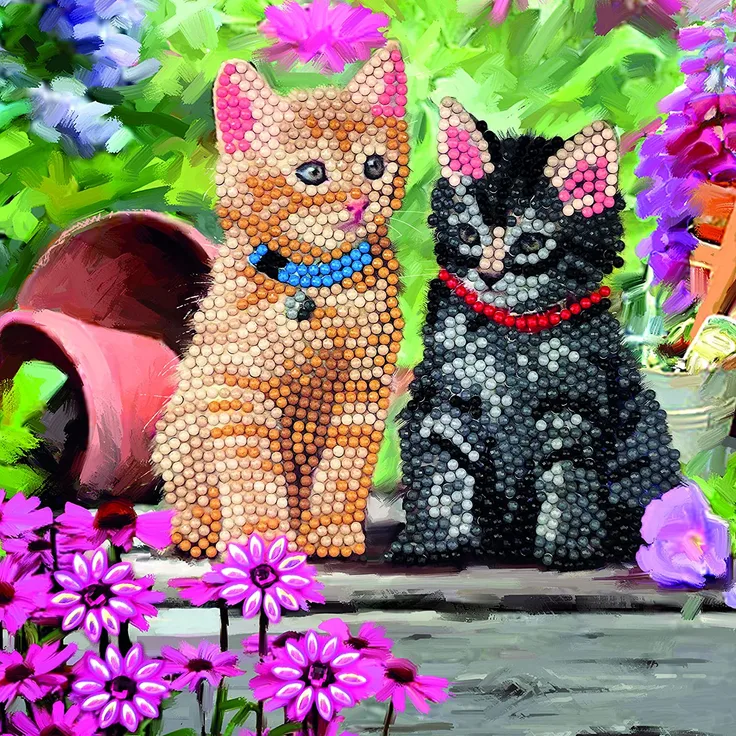 Crystal Art Katzenfreunde 18x18cm