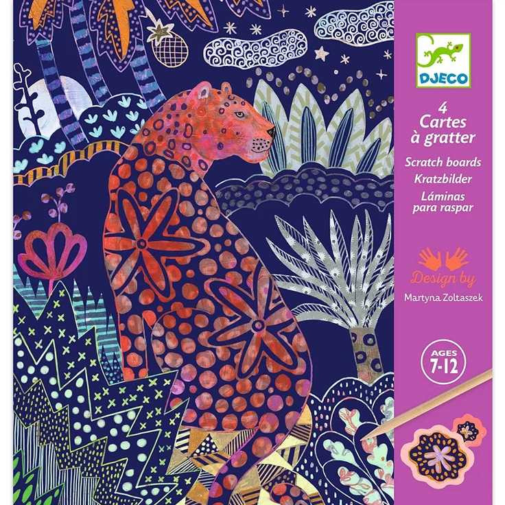 Djeco Kratzbilder Üppige Natur, Multicolour – Bild 1