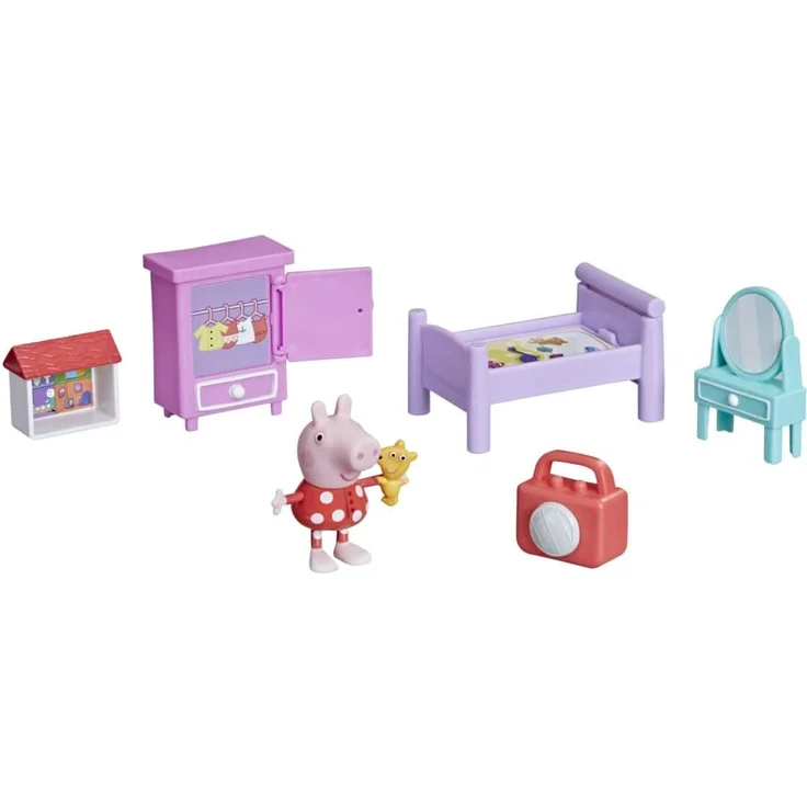 Hasbro F25275X0 Peppa Pig Peppa`s Adventures Schlafenszeit bei Peppa Wutz, Vorschulspielzeug, Peppa Wutz Figur und 5 Acc – Bild 6