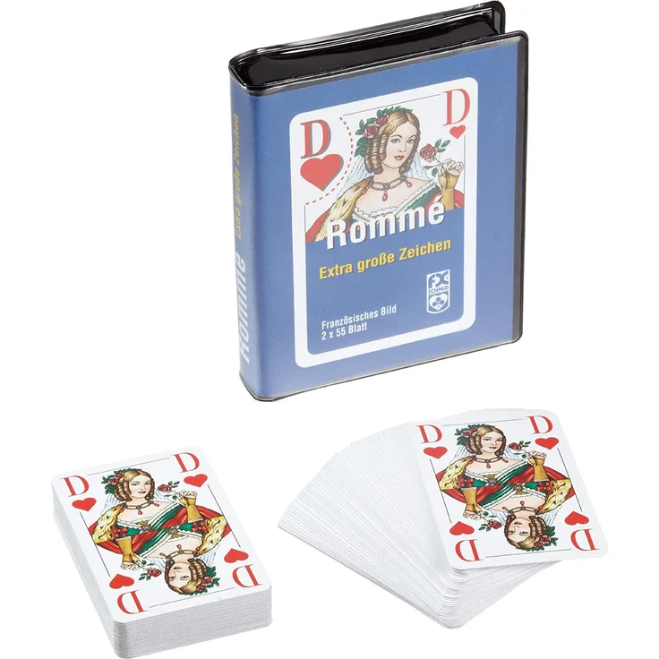 Ravensburger Spiel - Rommé, Canasta, Bridge - Mit extragroßen Eckzeichen