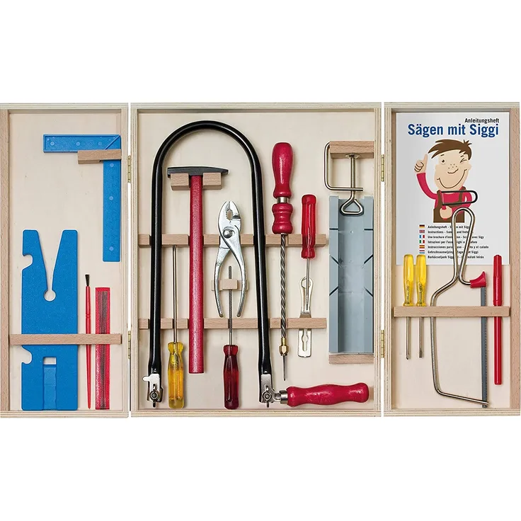 PETER BAUSCH,407, Qualitäts-Laubsägeschrank mit 24 Teilen, 36 cm x 29,5 cm x 6 cm,