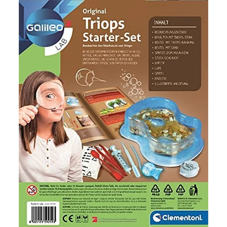 Clementoni 59259 Galileo Lab – Original Triops Starter-Set, Züchten & Beobachten von Urzeitkrebsen, Spielzeug für Kinder ab 8 Jahren, neues Modell 2021, Biologie zu Weihnachten – Bild 3
