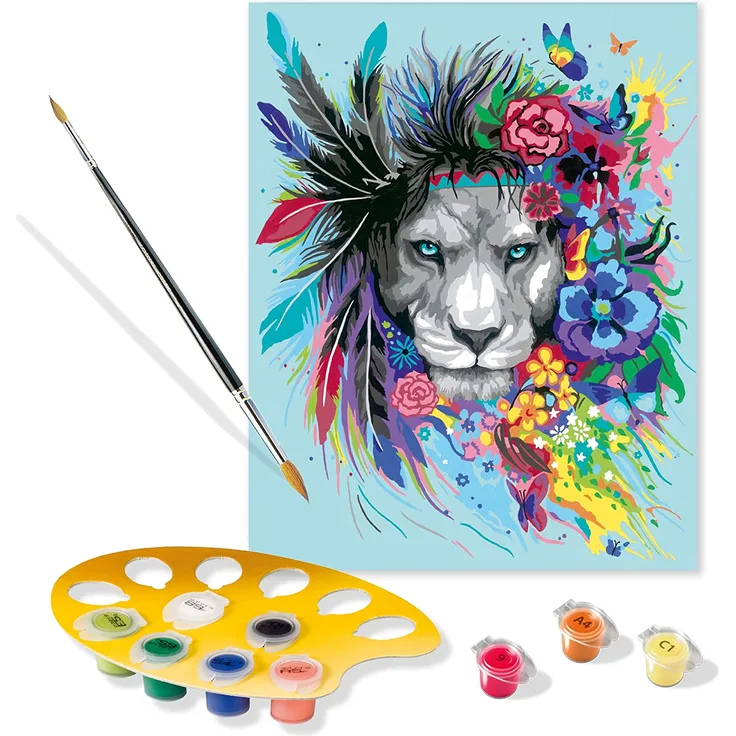 Ravensburger Malen nach Zahlen 20130 – Boho Lion – ab 12 Jahren