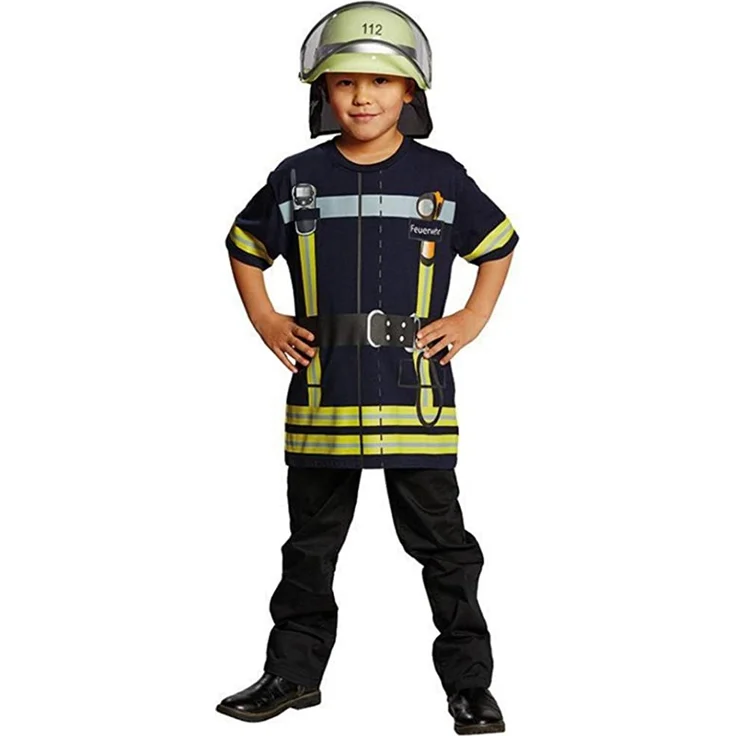 PxP 12933 - Spieleshirt Feuerwehr , Feuerwehr-Shirt, Kinder T-Shirt, Gr. 104. – Bild 1