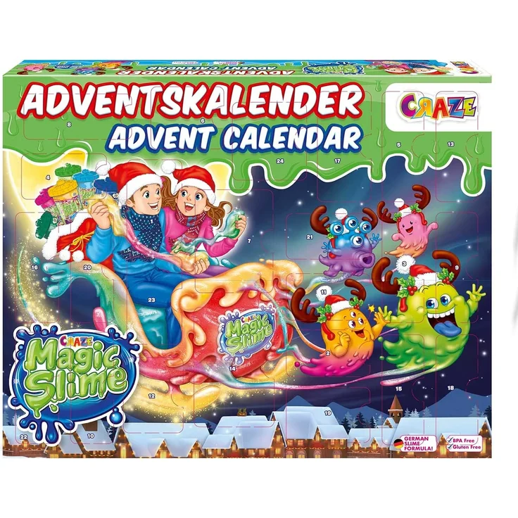CRAZE, Adventskalender Adventskalender 2021 Magic Slime mit 24 Slimeartikeln, 33463 – Bild 1