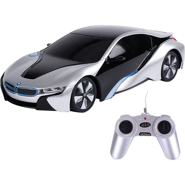 rastar BMW i8 RC Auto, blau/schwarz – Bild 1