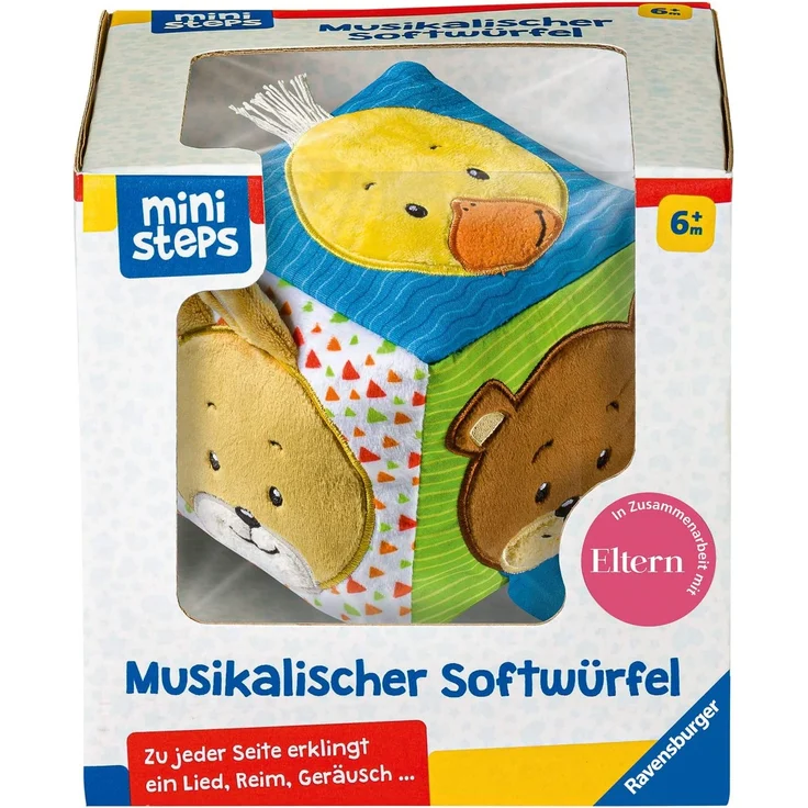 Ravensburger ministeps 4162 Musikalischer Softwürfel, Musikspielzeug, Baby Spielzeug ab 6 Monate – Bild 2