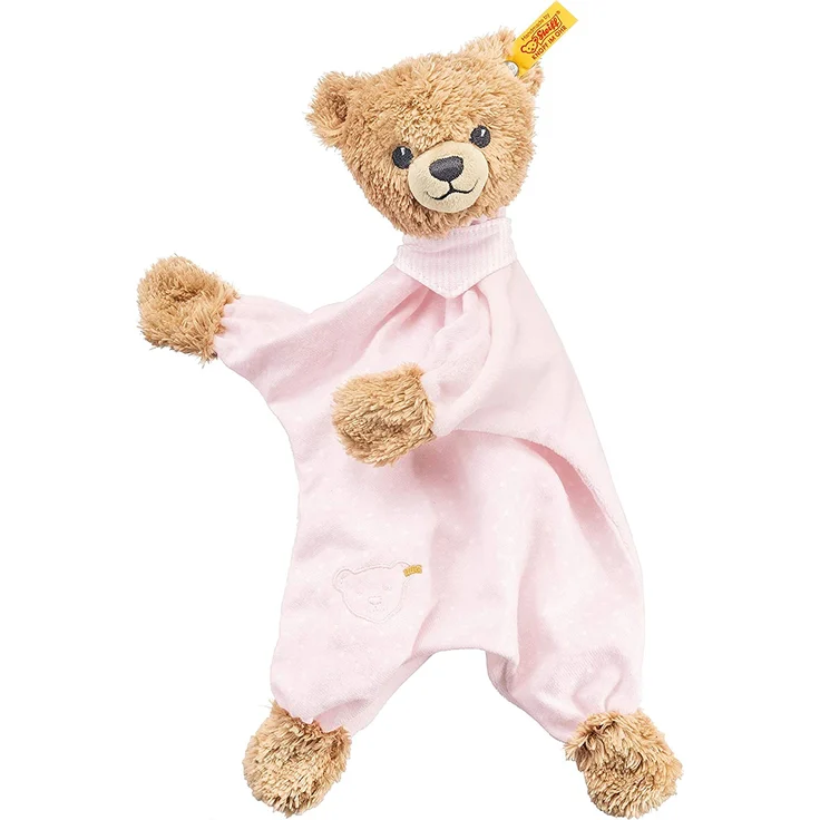 Steiff - Babywelt - Spielzeug - Schmusetücher - Schlaf-gut-Bär Schmusetuch, rosa, 30cm – Bild 1