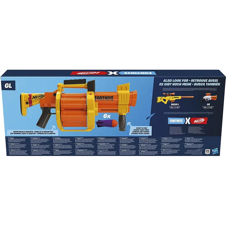 Nerf - Fortnite GL Nerf Gun - orange/gelb – Bild 5