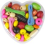 Lena Holzperlen in Herzdose - 1 Dose, zufällige Auswahl, keine Vorauswahl möglich