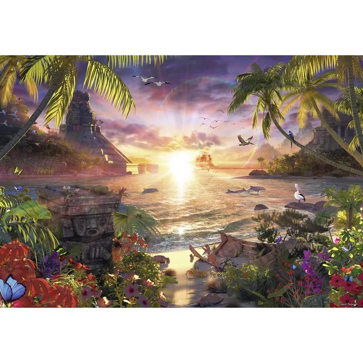 Ravensburger 17824 - Paradiesischer Sonnenuntergang-Puzzle, 18000 Teile