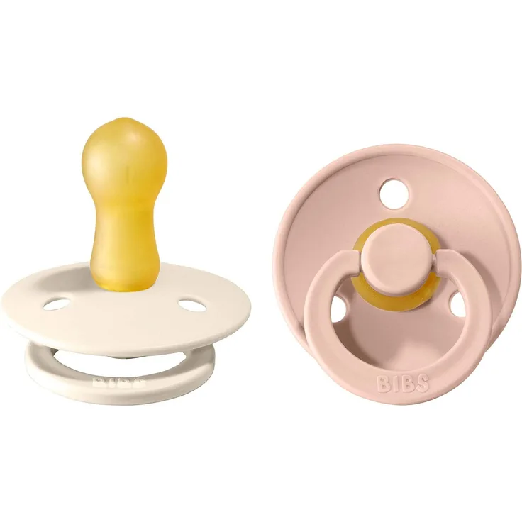 Bibs BIBS 2-PACK BLUSH & IVORY M Hevea Rubber Calming Soother