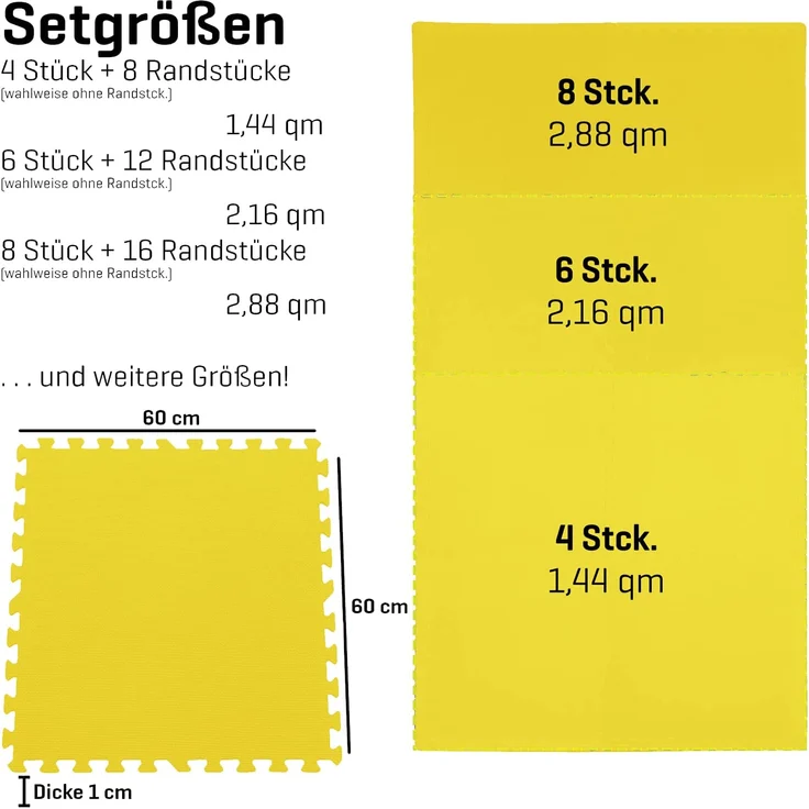 Sporttrend 24® 24 Schutzmatten + 48 Randstücke Pink, Bodenschutzmatte Unterlegmatte Puzzlematte für Fitnessgeräte Sportgeräte – Bild 6