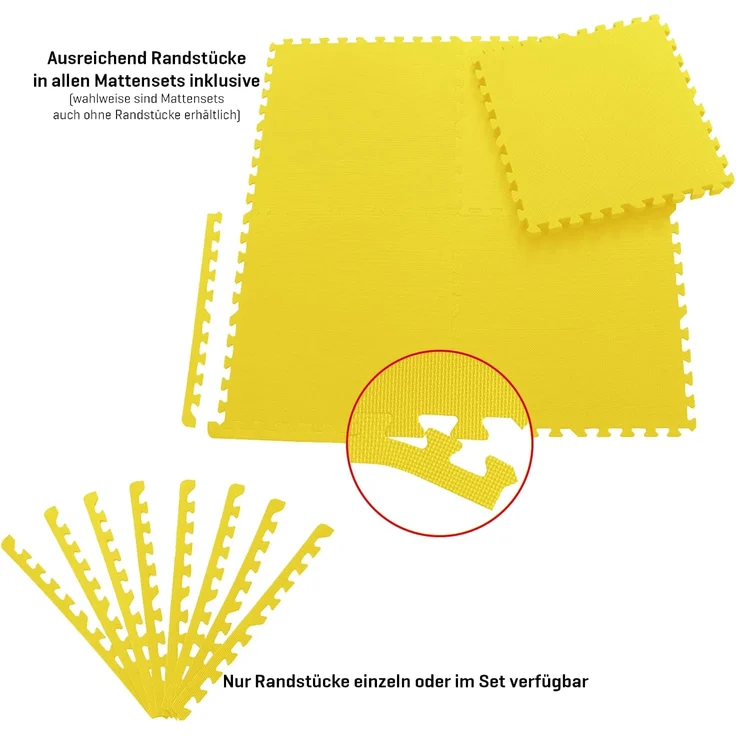 Sporttrend 24® 24 Schutzmatten + 48 Randstücke Pink, Bodenschutzmatte Unterlegmatte Puzzlematte für Fitnessgeräte Sportgeräte – Bild 5