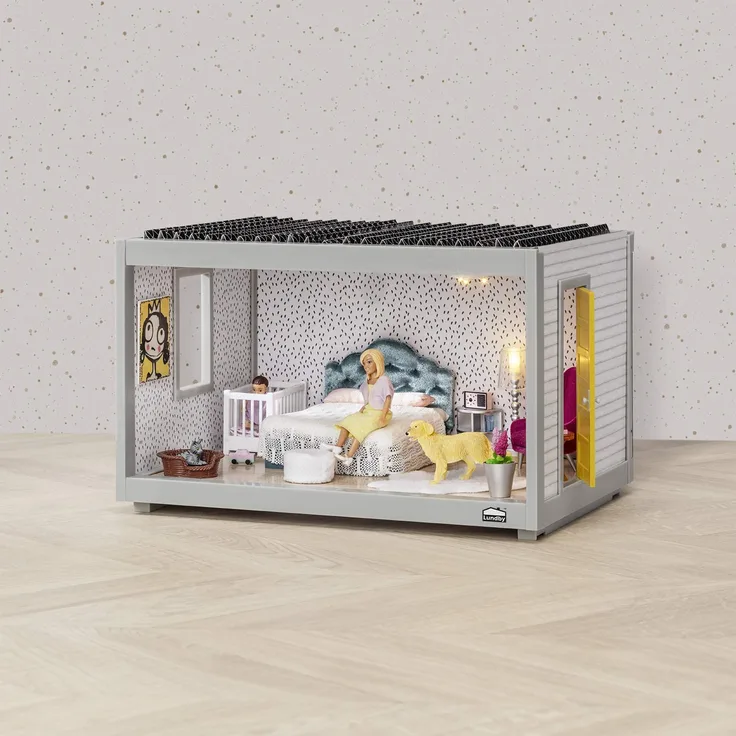 Lundby 60102300 - Modul Room für Puppenhaus Life und Creative - Puppenhaus-Zubehör - 33 cm breit - ab 4 Jahre - Erweiterung - Stockwerk - für 11 cm Puppen - Minipuppen 1:18