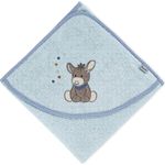 Sterntaler Kapuzenbadetuch Esel Emmi, Alter: ab 0 Monate, 100 x 100 cm, Hellblau