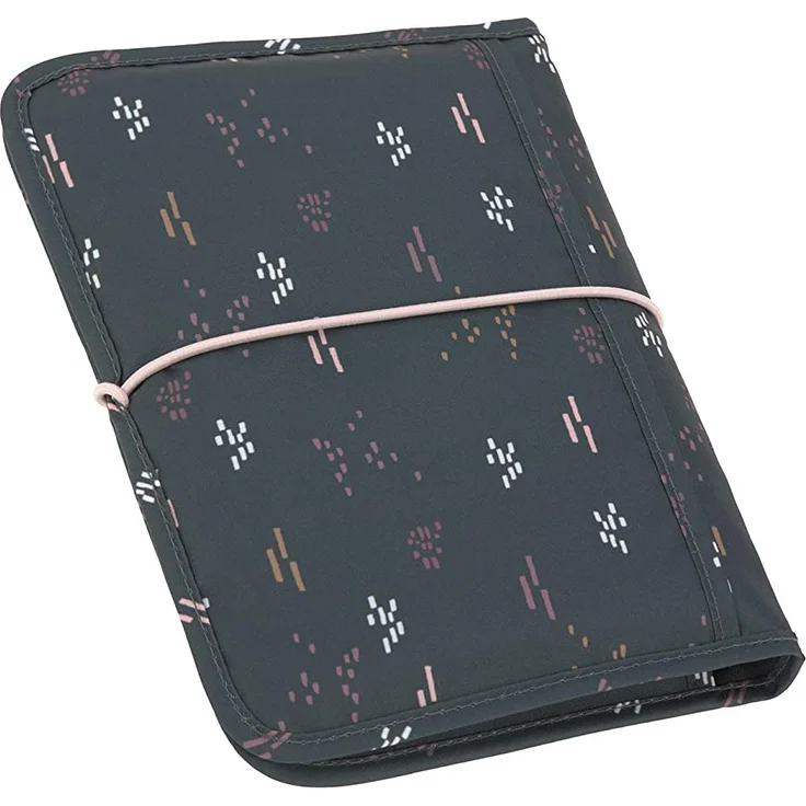 LÄSSIG Baby Windeltasche mit Wickelunterlage für unterwegs/Changing Pouch, Dunkelgrün (Blobs forest) – Bild 4