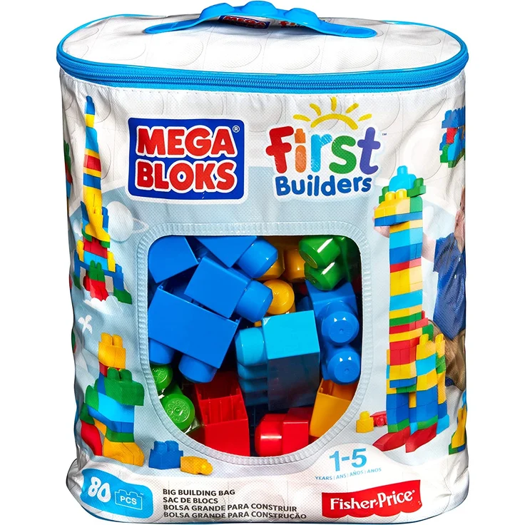 MEGA Bloks DCH63 - Bausteinebeutel - groß 80 Teile, bunt, Spielzeug ab 1 Jahr – Bild 8