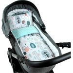 BABYLUX Babydecke MINKY PLÜSCH Kuscheldecke Decke 75 x 60 cm + KISSEN 2 Tlg Set (MP119 - Minze - Igel)