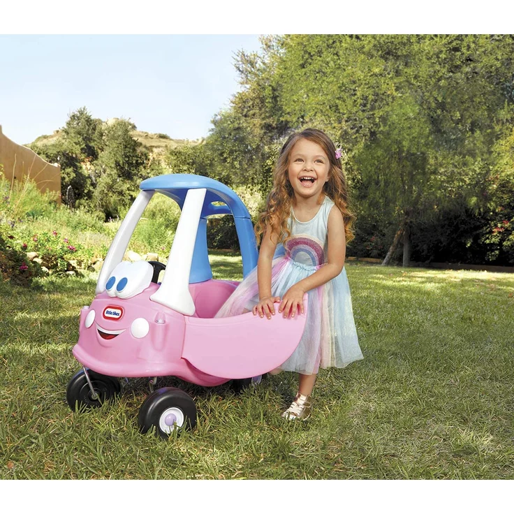 little tikes 614798E5 Prinzessin Gemütliches Prinzessin-Coupé - Mitfahrgelegenheit mit Echter Hupe, Klickendem Zündschalter und Tankdeckel – Bild 3