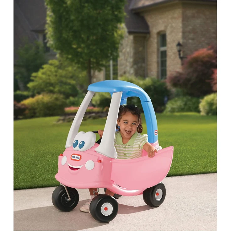 little tikes 614798E5 Prinzessin Gemütliches Prinzessin-Coupé - Mitfahrgelegenheit mit Echter Hupe, Klickendem Zündschalter und Tankdeckel – Bild 2