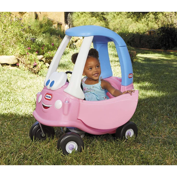 little tikes 614798E5 Prinzessin Gemütliches Prinzessin-Coupé - Mitfahrgelegenheit mit Echter Hupe, Klickendem Zündschalter und Tankdeckel – Bild 7