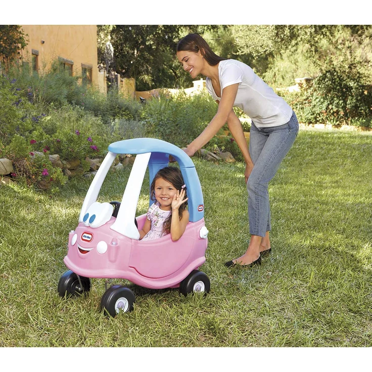 little tikes 614798E5 Prinzessin Gemütliches Prinzessin-Coupé - Mitfahrgelegenheit mit Echter Hupe, Klickendem Zündschalter und Tankdeckel – Bild 5