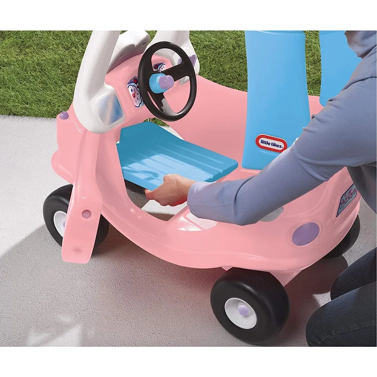 little tikes 614798E5 Prinzessin Gemütliches Prinzessin-Coupé - Mitfahrgelegenheit mit Echter Hupe, Klickendem Zündschalter und Tankdeckel – Bild 4