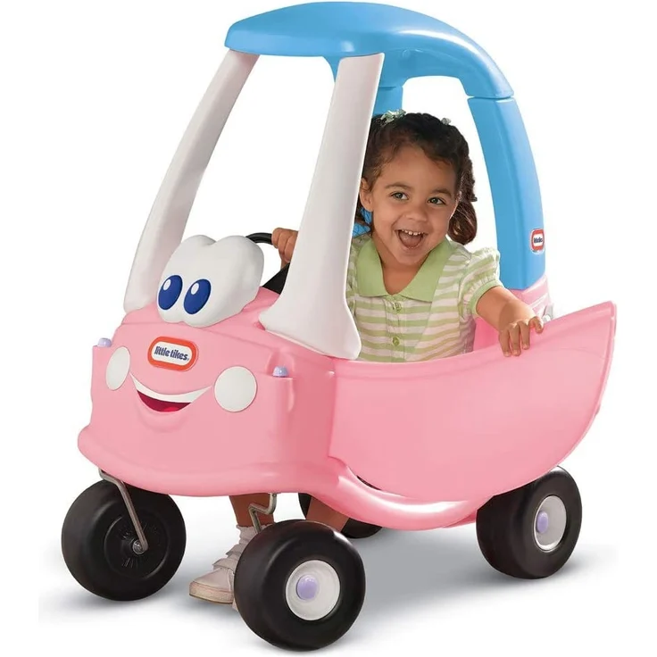 little tikes 614798E5 Prinzessin Gemütliches Prinzessin-Coupé - Mitfahrgelegenheit mit Echter Hupe, Klickendem Zündschalter und Tankdeckel – Bild 1