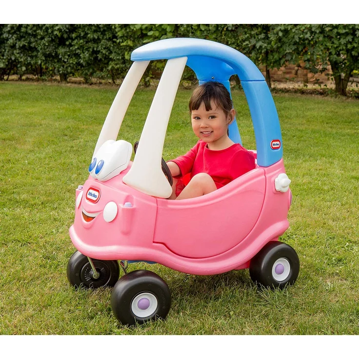 little tikes 614798E5 Prinzessin Gemütliches Prinzessin-Coupé - Mitfahrgelegenheit mit Echter Hupe, Klickendem Zündschalter und Tankdeckel – Bild 6