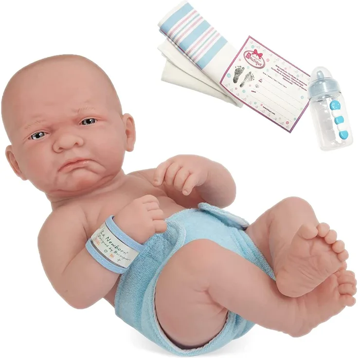 La Newborn Boutique – Realistische 35,6 cm anatomisch korrekte Jungen Baby Puppe – First Tear aus Vynil entwickelt von Berenguer