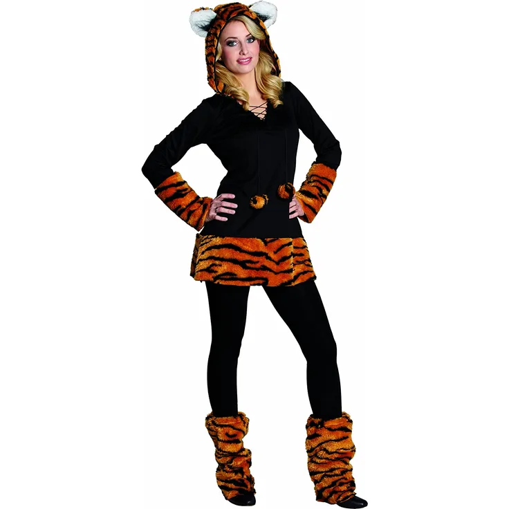 PxP 13706 - Tiger Erwachsenen Kostüm Gr. 32 - 48 Plüsch Wildkatze