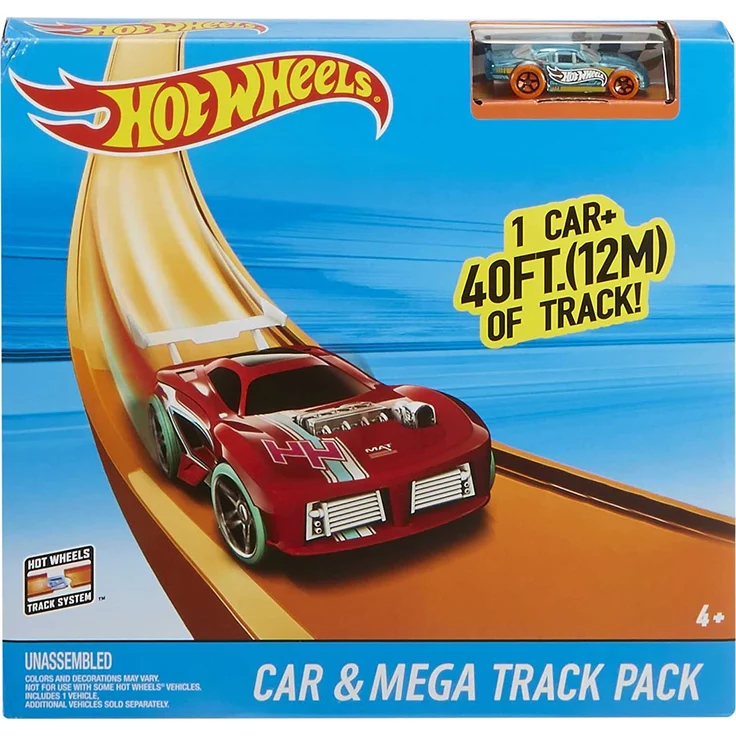 Hot Wheels FTL69 - ​Auto und Mega Track Pack, Spielzeug Autorennbahn ab 4 Jahren – Bild 6