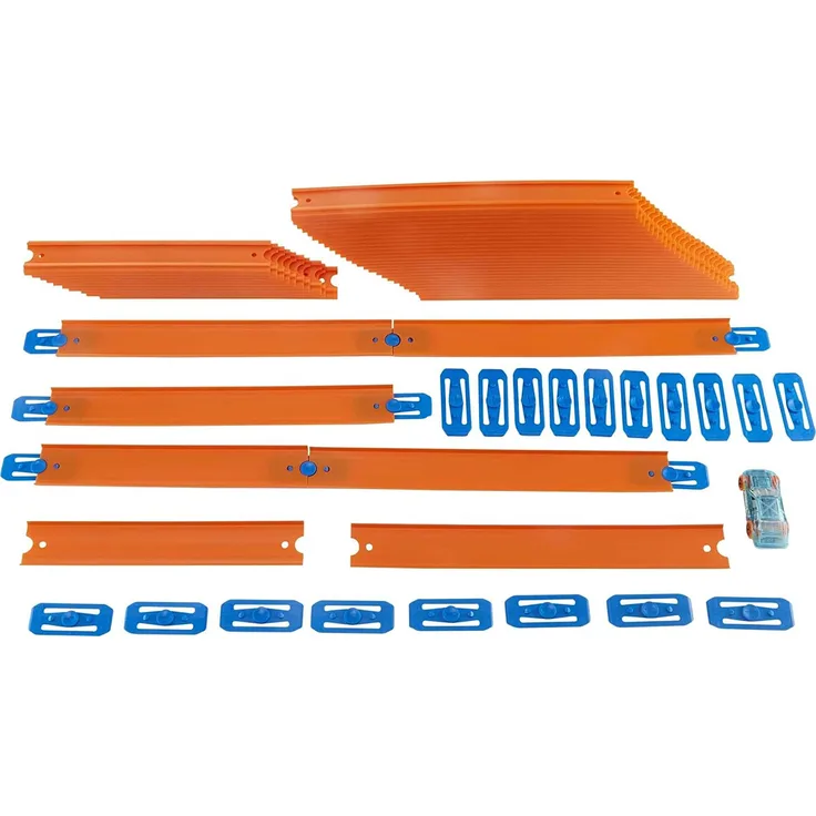 Hot Wheels FTL69 - ​Auto und Mega Track Pack, Spielzeug Autorennbahn ab 4 Jahren