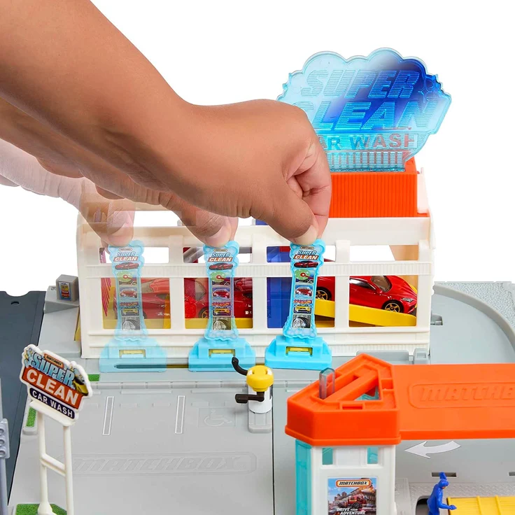 Matchbox Action Drivers Super Clean Car Wash Autowäsche 3 Jahr(e) Akkus/Batterien enthalten LR44 Mehrfarbig Kunststoff – Bild 5