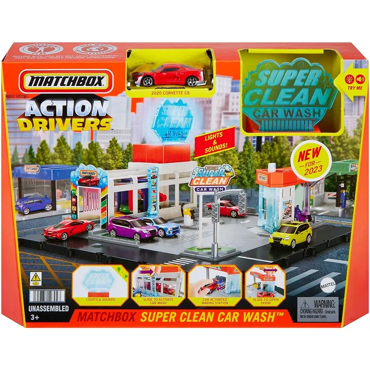 Matchbox Action Drivers Super Clean Car Wash Autowäsche 3 Jahr(e) Akkus/Batterien enthalten LR44 Mehrfarbig Kunststoff – Bild 6