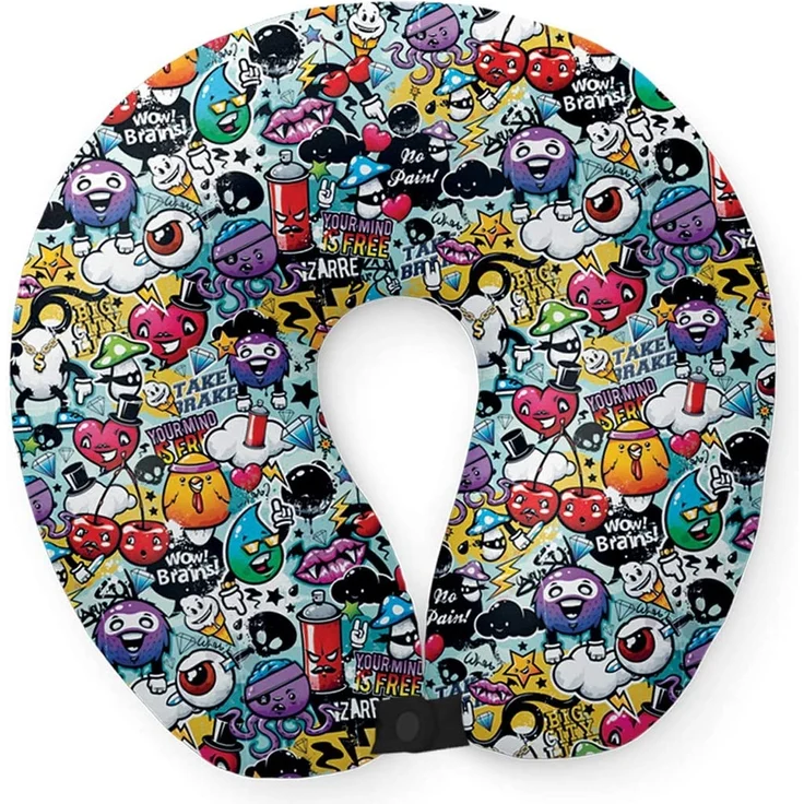 reisekissen Graffiti 30 x 27 cm Polyester – Bild 2