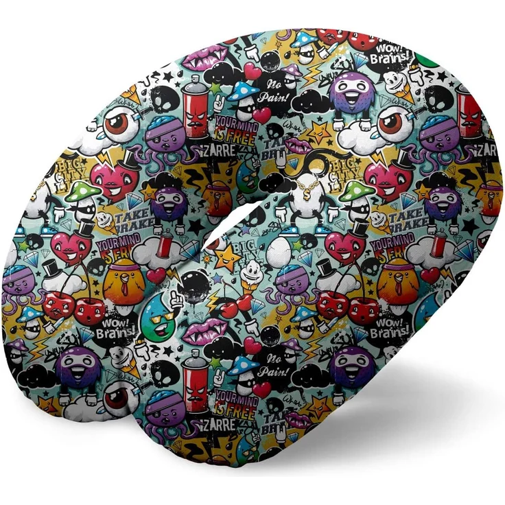 reisekissen Graffiti 30 x 27 cm Polyester – Bild 1