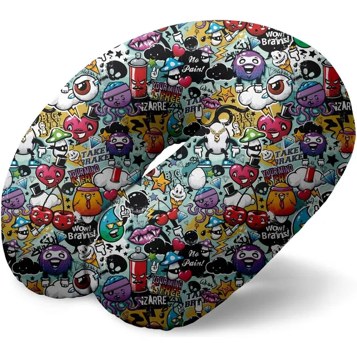 reisekissen Graffiti 30 x 27 cm Polyester