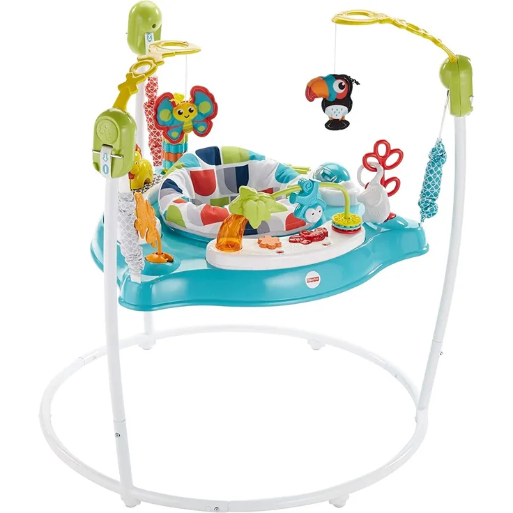 Mattel GWD42 Fisher-Price Tierfreunde Jumperoo, Activity-Center mit Sitz, Baby-Hopser - Preisvergleich