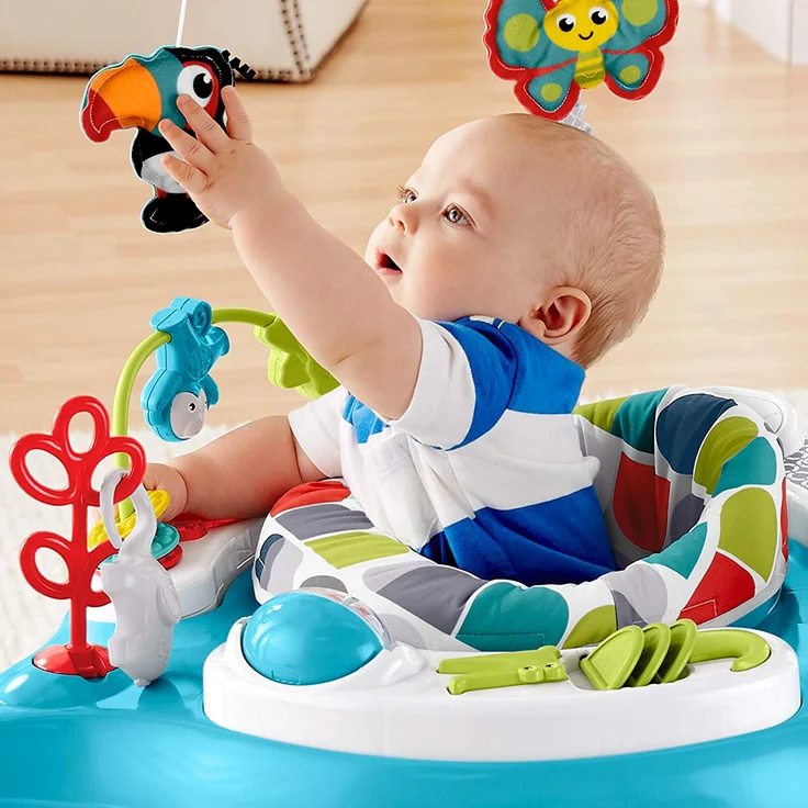 Mattel GWD42 Fisher-Price Tierfreunde Jumperoo, Activity-Center mit Sitz, Baby-Hopser - Preisvergleich – Bild 3