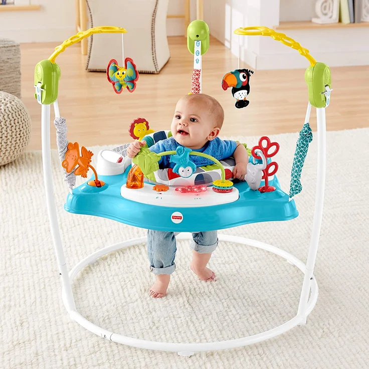 Mattel GWD42 Fisher-Price Tierfreunde Jumperoo, Activity-Center mit Sitz, Baby-Hopser - Preisvergleich – Bild 2