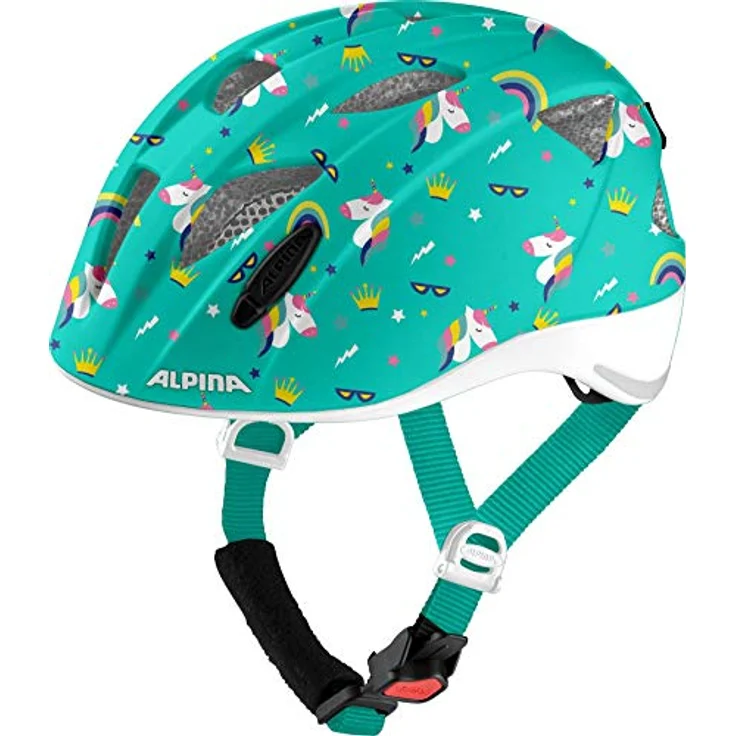 Alpina Kids Ximo Flash Unicorn Gloss, Größe 47 - 51 cm - Fahrradhelm, Farbe Grün – Bild 1
