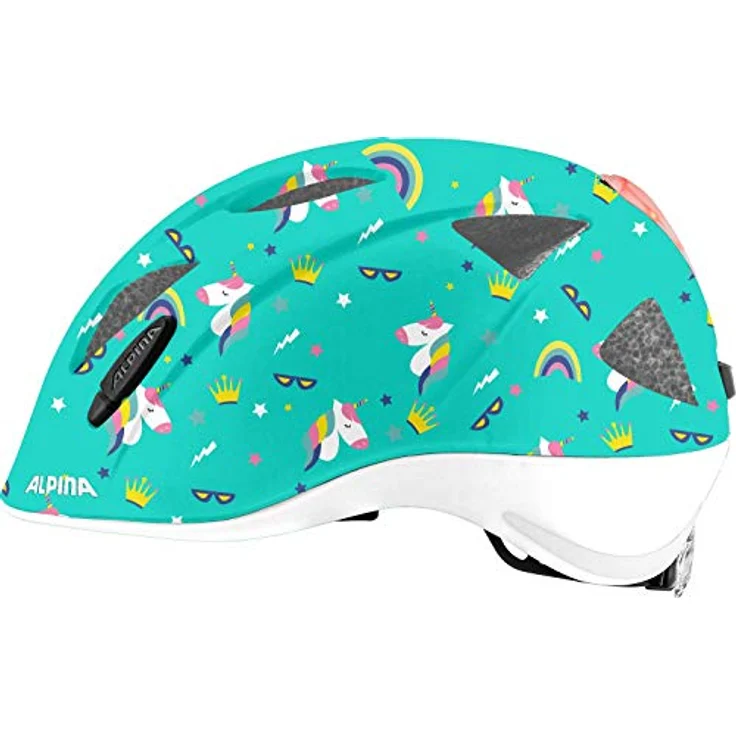 Alpina Kids Ximo Flash Unicorn Gloss, Größe 47 - 51 cm - Fahrradhelm, Farbe Grün – Bild 3