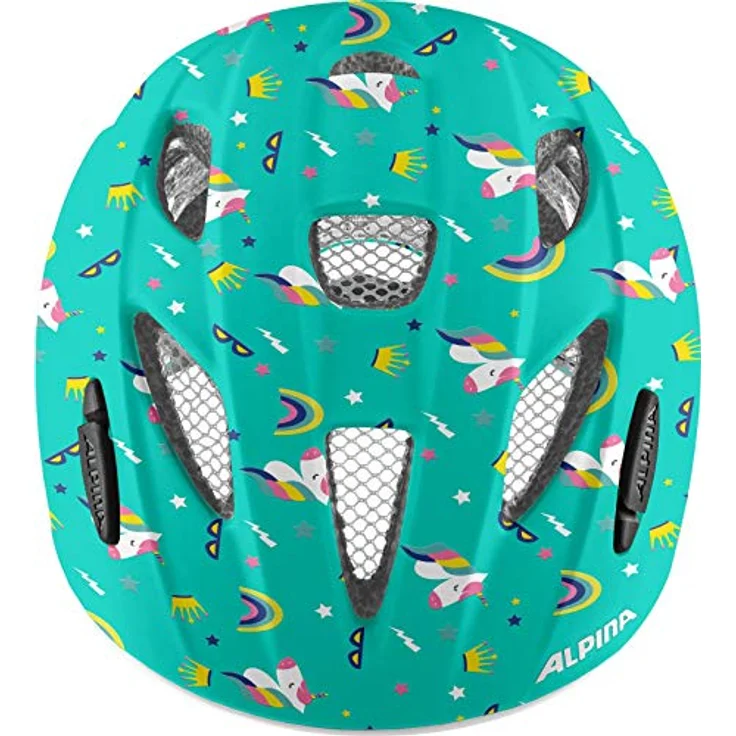 Alpina Kids Ximo Flash Unicorn Gloss, Größe 47 - 51 cm - Fahrradhelm, Farbe Grün – Bild 2