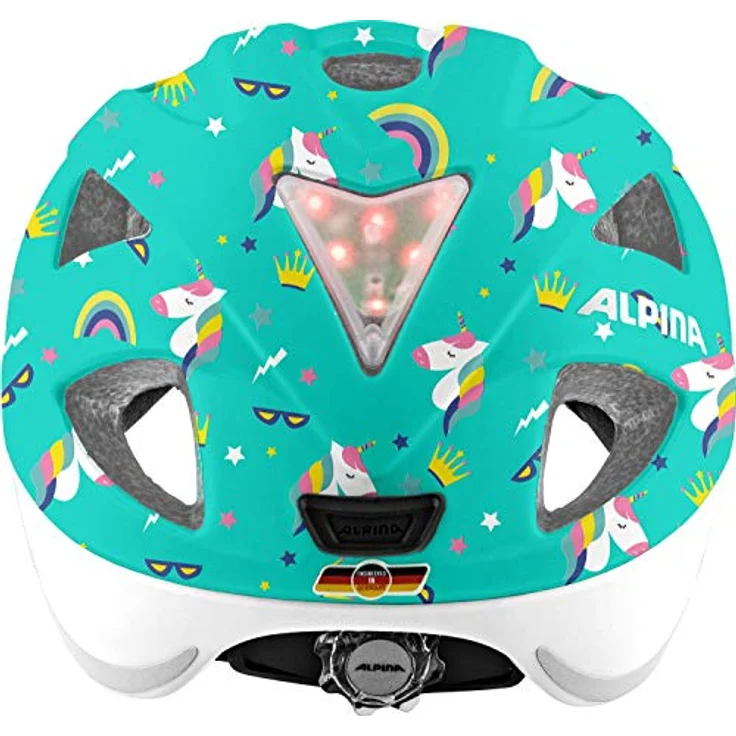 Alpina Kids Ximo Flash Unicorn Gloss, Größe 47 - 51 cm - Fahrradhelm, Farbe Grün – Bild 4