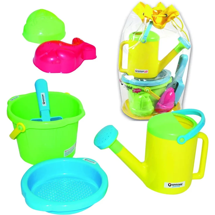 spielstabil Set Fashion 6-teilig im Matchsack Eimer grün – Bild 2