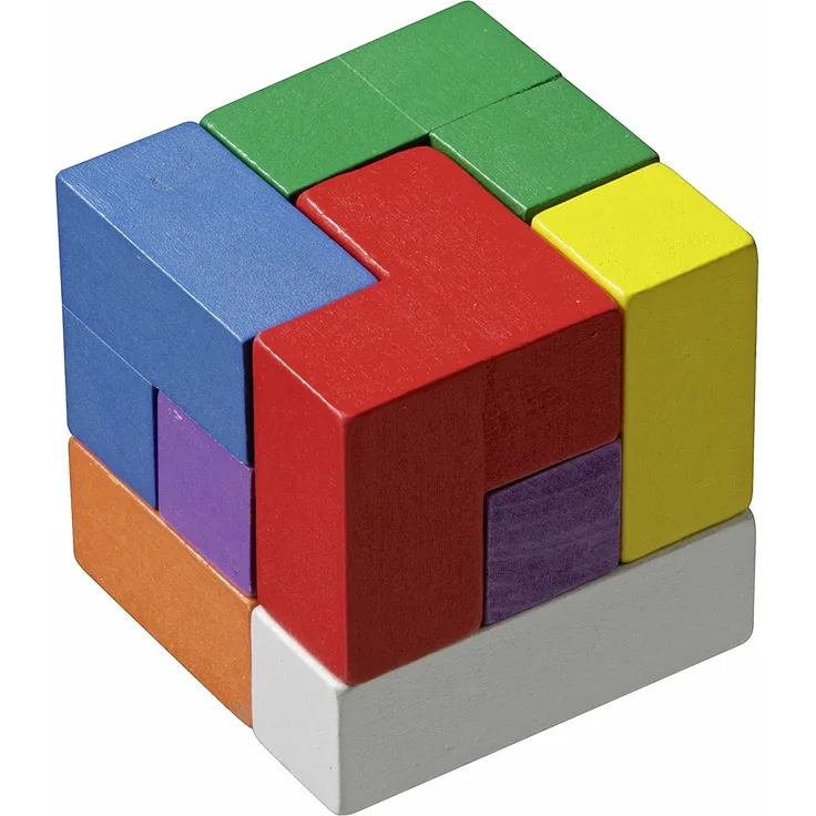 Philos 3519 - Somawürfel, bunt, Knobelspiel