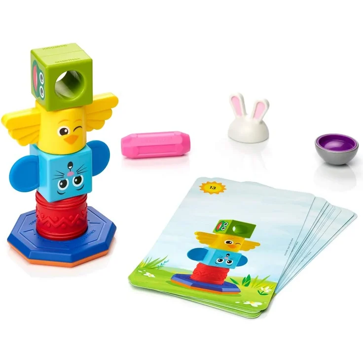 smart games SMX230 My First Totem, Bausteine für Babys, Spielzeuge für Mädchen und Kinder, bunt – Bild 3