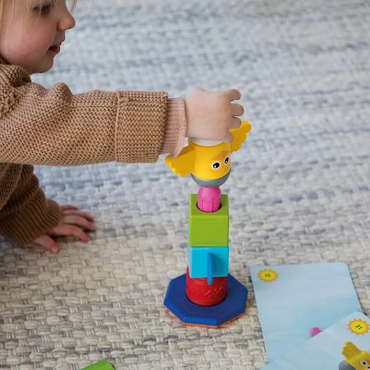 smart games SMX230 My First Totem, Bausteine für Babys, Spielzeuge für Mädchen und Kinder, bunt – Bild 6